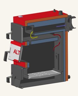 Будова твердопаливного котла Альтеп