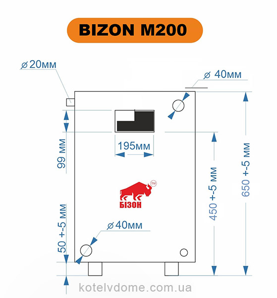 Схема котла Бізон М200